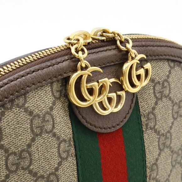 Authentic Gucci GG Supreme Ophidia Sherry Line Crossbody Bag Web Canvas Brown - Picture 3 of 10